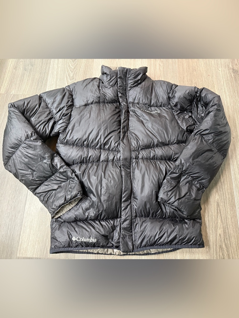 Vintage Columbia Titanium Series Reversible Down Puffer Jacket Black Men's M